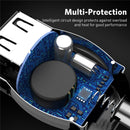 Adaptador de cargador de coche USB USLION Mini de 2 puertos para iPhone Samsung QC3.0 cargador USB de carga rápida para teléfono móvil cargador de coche USB Dual