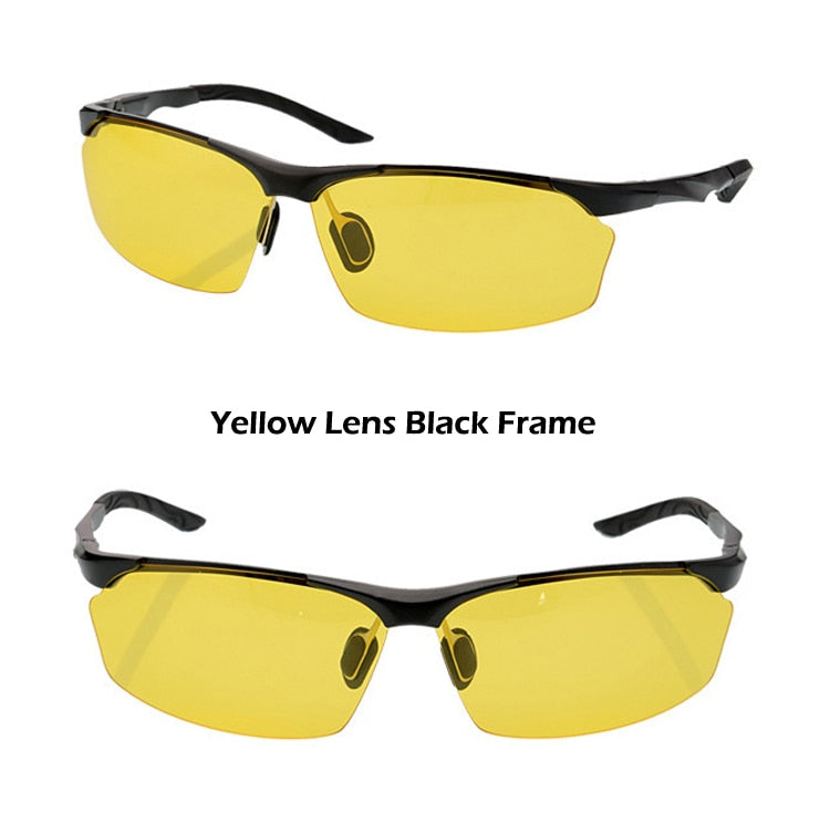 Gafas de sol polarizadas de aleación de aluminio y magnesio para hombre, gafas de espejo para conducir, gafas para hombre, gafas de sol de moda para conducir