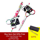 Juego de tijeras profesionales para el cabello, tijeras para cortar y adelgazar el cabello con flores de 5,5 pulgadas, peluquería, peluquería, Tesoura