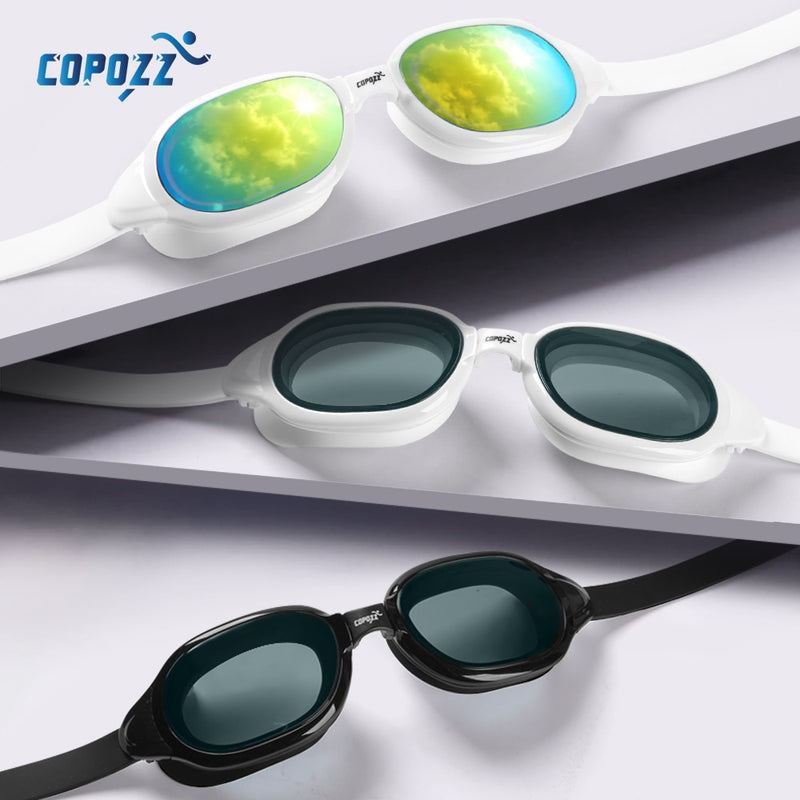 COPOZZ Swimming Goggles Myopia 0 -1.5 to -7 Men Women Anti fog UV Protecion Waterproof Swimming Glasses Diopter Swim Eyewear