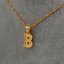 Anniyo A-Z Small Letters Necklaces Women/Girl Gold Color Initial Pendant Thin Chain English Letter Jewelry Alphabet Gift