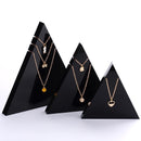 Solid Acrylic Pendant Necklace Chain Jewelry Stand Display Holder Rack Photography Prop Clear Lucite Triangle Hanging Organizer