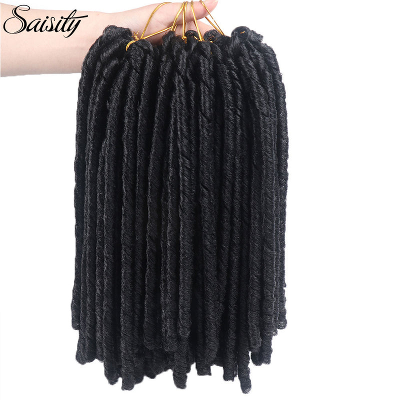 Saisity 14‘’faux locs crochet hair soft and light dreadlocks crochet braids synthetic crochet hair extensions 15 strands/pack