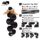 MOCHA Hair10A  Brazilian Virgin Hair Body Wave 3 Bundles10"-24"100% Unprocessed Human Hair Extension Natural Color Free Shipping