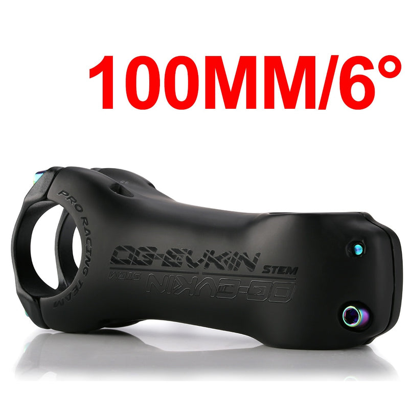 OG-EVKIN Carbon Road Bike Stem 7/17 Degree UD Matt MTB Bike Carbon Stems 80/90/100/110/120mm Titanium Alloy Bicycle Stem 28.6mm