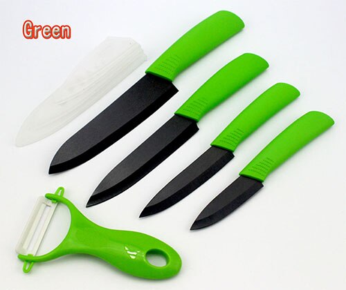 FINDKING High Quality  Zirconia Black Blade 3" 4" 5" 6" inch + Peeler + Covers Ceramic Knife Set Kitchen Professional  knife