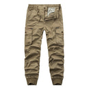 2022 Cotton Cargo Pants Men Ankle Banded Casual Slim Jogger Pants Men Pantalon Hombre