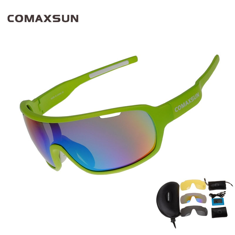COMAXSUN Polarized Cycling Glasses Bike Riding Protection Goggles Driving  Fishing Outdoor Sports Sunglasses UV 400 3 Lens