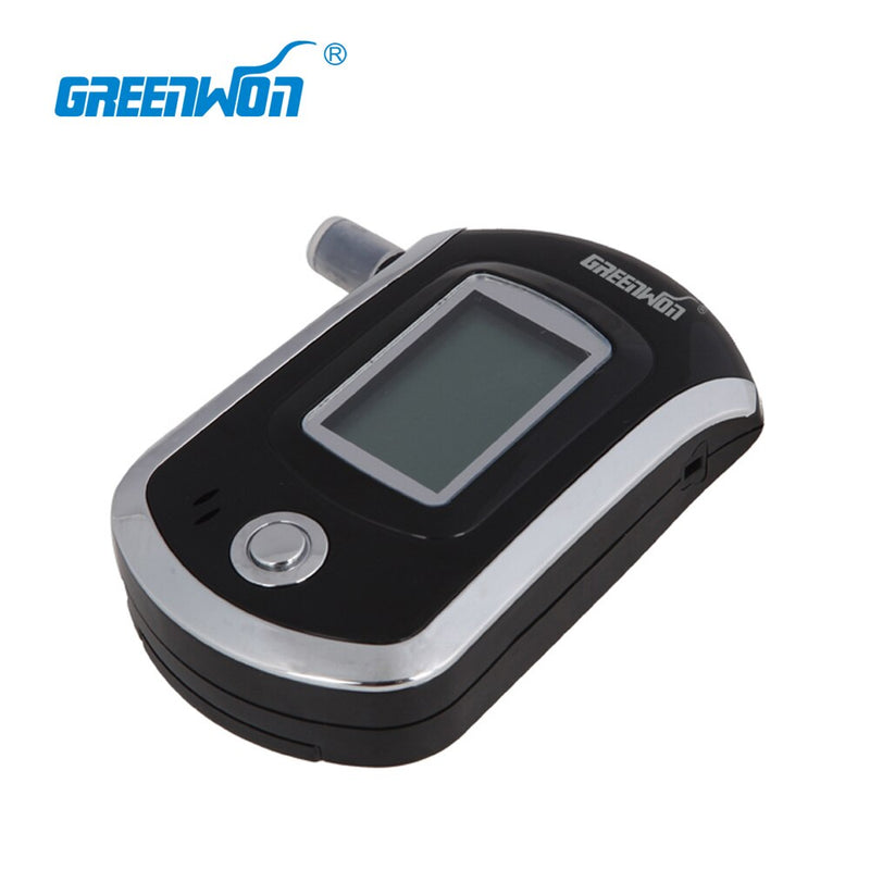GREENWON LCD Digital Breath Alcohol Test Analyzer Alcoholímetro Tester Alcoholicity Meter Detector Negro