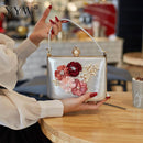 YYW Crystal Clutches Bag Party purse Women Evening Bags Handbag crossbody messenger bags wedding Purse Fashion Designer Chain