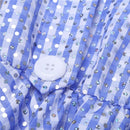 2017 Cute Blue Kids Girl Short Sleeves Polka Dots Plaid Newborn Baby Toddler Girls Halloween Costume Cosplay Party Dress 12 M-8Y