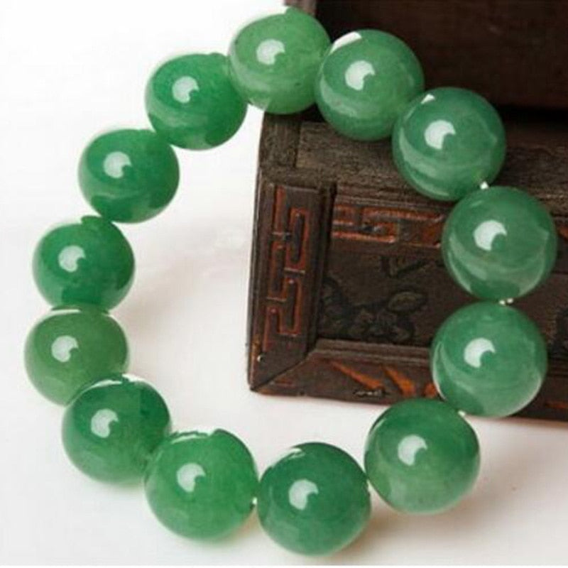 Dongling natural Jade Pulsera Jade Porn Pareja Pulsera Jade Pulsera Cristal Pulsera Jade verde Pulsera de cuentas para hombres y mujeres