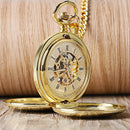 Top Luxury Smooth Roman Numerals Vintage Mechanical Pocket Watch Steampunk Hand Winding Men&