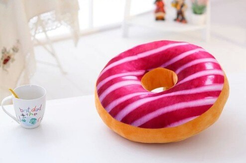 40cm Lustige Schokolade Donut Sofa Sitzkissen Weihnachten Donuts Kissen Weihnachten Kind Geschenk Spielzeug PP Baumwolle Füllung Handauflagen Automatten