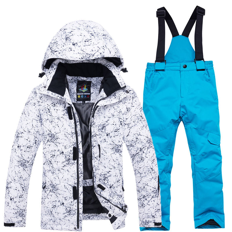 Traje de esquí térmico para niños, chaqueta de esquí para niños y niñas, conjunto de pantalones, chaqueta de snowboard impermeable a prueba de viento, trajes de esquí de invierno para niños, nieve