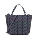 New Luminous Messenger Bags Women Bao Bag Diamond Tote Geometry Shoulder Bags Noctilucent Laser Plain Folding Bag Handbags bolso