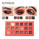 O.TWO.O Eye Shadow Matte Shimmer Pigment Powder 18 Colors Long Lasting Makeup Brown Purple Eyeshadow Make Up Palette New Arrival