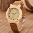Maple Wood Watch Women watches Luminous Needle ladies Dress clock leather band Casual Quartz Wristwatch Luxury relogio femininos