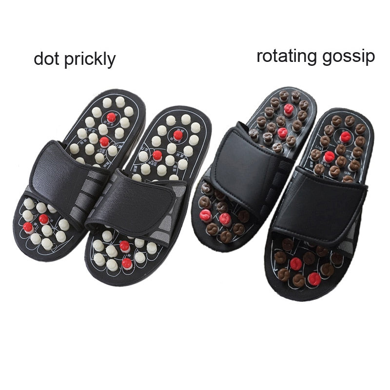 1 par recién llegado zapato sandalia Reflex masaje zapatillas acupuntura pie saludable masajeador zapato bola de púas