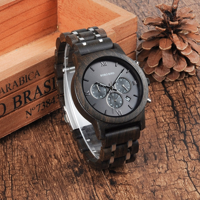 BOBO BIRD L-P19 Hochwertige Mode Top Luxusmarke Sportuhren Holz Herren Designer Quarz Orologio OEM Hombres Relojes