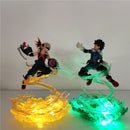My Hero Academia Figur Bakugou Katsuki VS Midoriya Izuku DIY Modell LED-Licht Actionfiguren Anime Boku no Hero Academia Toys