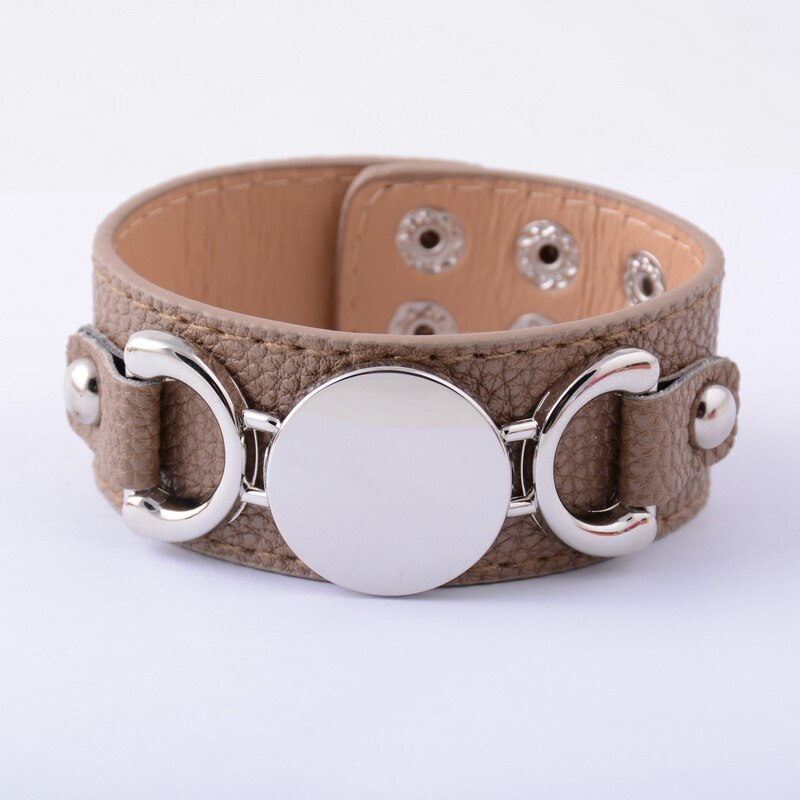 Rainbery  Monogram Leather Bracelet Fashion Jewelry Pulseras 3 Row Multicolor Leather Cuff Bracelet For Women Men