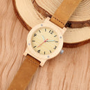 Maple Wood Watch Women watches Luminous Needle ladies Dress clock leather band Casual Quartz Wristwatch Luxury relogio femininos