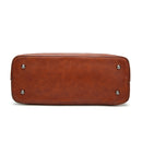 Bolso tipo cubo de cuero encerado, bolso de mano Simple con doble correa, bolsos de hombro para mujer, bolso de compras multiusos 2020, bolsa femenina