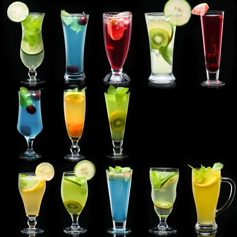 Kreatives Cocktail-Cocktail-Glas, Saftglas, Bargeschirr, Sommersand, Eisbecher, Trinkgefäße, Bier, Milchshake, Obst, Teeglas