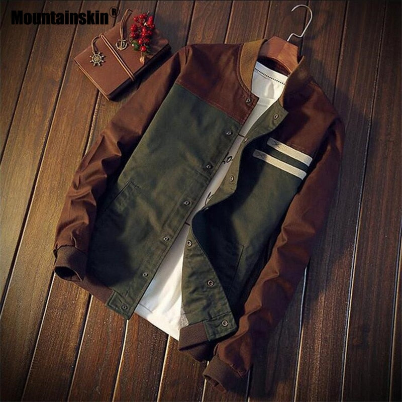 Mountainskin 4XL Jacken der neuen Männer Herbst-Militärmänner Mäntel arbeiten dünne beiläufige Jacken-männliche Oberbekleidung-Baseballuniform SA461 um