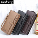 New Arrival Leather Men Wallets Large Capacity Driver License Phone Wallet Casual Male Clutch Long Zipper Coin Purses Carteir