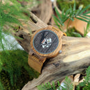 BOBO BIRD Watch Men Real Leather Band Wooden Quartz Wooden Watches Mens Wristwatch Great Men's Gift relogio masculino W-H29
