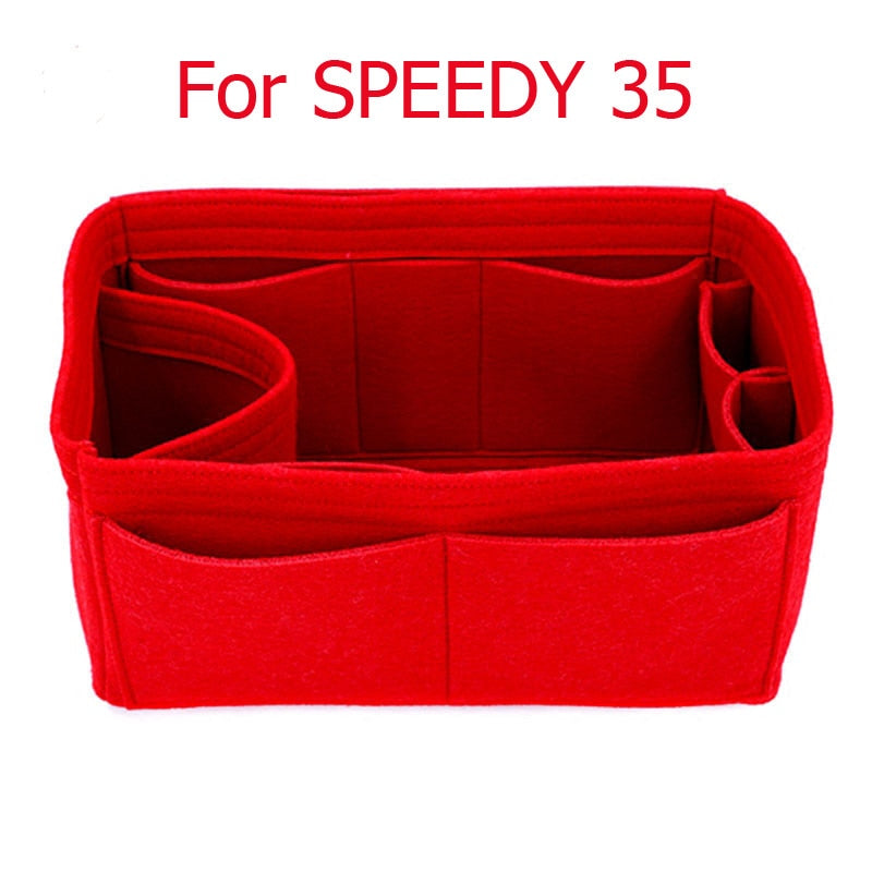 SPEEDY 25 30 35 Filz-Stoff-Einsatz-Taschen-Organizer, Make-up-Handtaschen-Organizer, Reise-Innengeldbörse, tragbare Kosmetiktaschen, nie voll