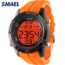 Fashion Watches Men Orange Casual Digital Watches Sports LED Clock Male Automatic Date Watch 1145 Men&