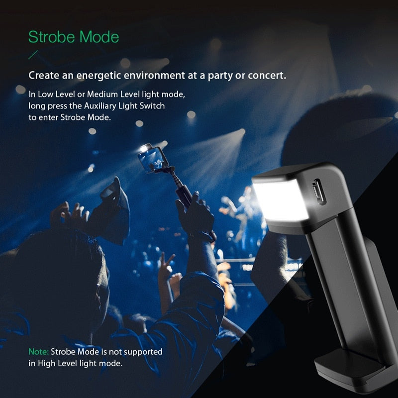 Blitzwolf 3 IN 1 LED-Aufhelllicht Bluetooth-kompatibles kabelloses Selfie-Stick-Stativ Ausziehbares Einbeinstativ für iPhone für Huawei