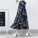 2021 Bohemian High Waist Floral Print Summer Skirts Womens Boho Asymmetrical Chiffon Skirt Maxi Long Skirts For Women