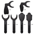 6 pcs Dental Orthodontic Black Background Board Photo Image Contrast Board Oral Cheek Plate with Scale Mark Autoclavable Tools