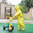 Mono impermeable de moda para niños de 2 a 4 años, chubasquero con capucha, dinosaurio de dibujos animados, chubasquero de una pieza para niños, equipo de lluvia para gira de bebé