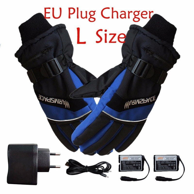 Winter USB Handwärmer Elektrische Thermohandschuhe Wiederaufladbare Batterie Beheizte Handschuhe Fahrrad Skihandschuhe Unisex verwarmde handschoen
