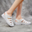 Sandalias GKTINOO para Mujer, Zapatos de verano 2022, Zapatos de cuero genuino con punta cubierta, Zapatos informales suaves para caminar, Plataforma para Mujer, talla grande 35-43