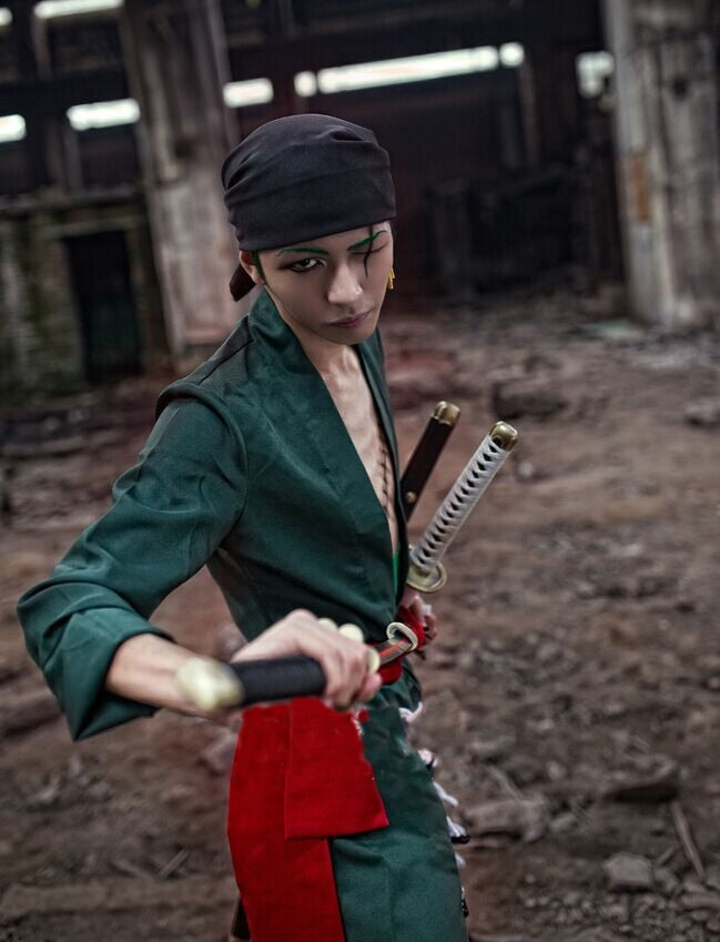 SBluuCosplay Anime Roronoa Zoro Cosplay Costume Clothes Full Set Custom Made