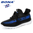 BONA New Summer Chaussure Homme Outdoor Men Running Shoes Mesh Sneakers Man Sport Shoes Walking Shoes Male Comfortable Shoe