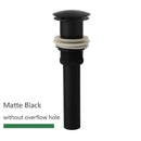 Quality Brass Bathroom Basin Pop Up Drain With Overflow Design Black/White/Chrome Plated/Zirconium gold/rose/ORB waste stopper