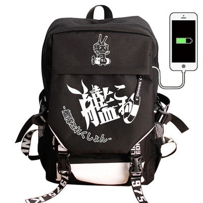 Japan Anime Tokyo Ghoul Cell at Work Attack on Titan Gintama Natsume Yuujinchou Monokuma USB Charging Laptop Backpack School Bag