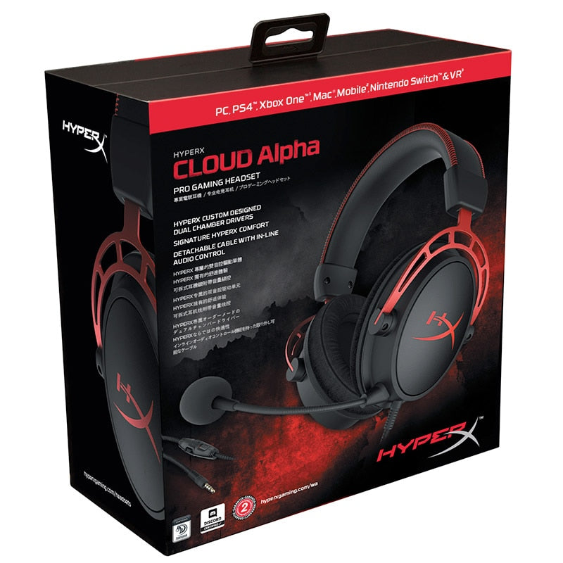 Auriculares Kingston HyperX Cloud Alpha de edición limitada para deportes electrónicos con micrófono, auriculares para juegos para PC, PS4, Xbox Mobile