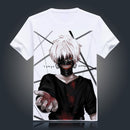 Tokyo Ghoul T-shirt New Japan Anime Ken Kaneki Cosplay Costume Comfortable Breathable Milk Fiber T Shirt For Men Women Tops Tees