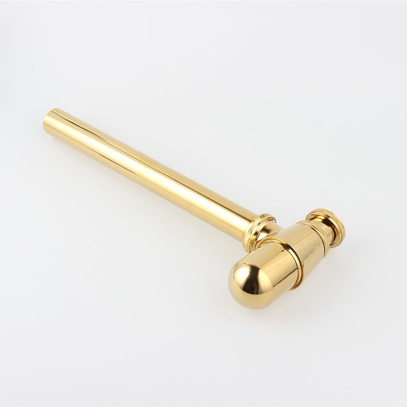 Gold Waschbecken Pop-Up-Abfluss mit Schlitz Messing 1 1/4 Flaschensiphon P-TRAP Kit Set mit Überlauf 11-096