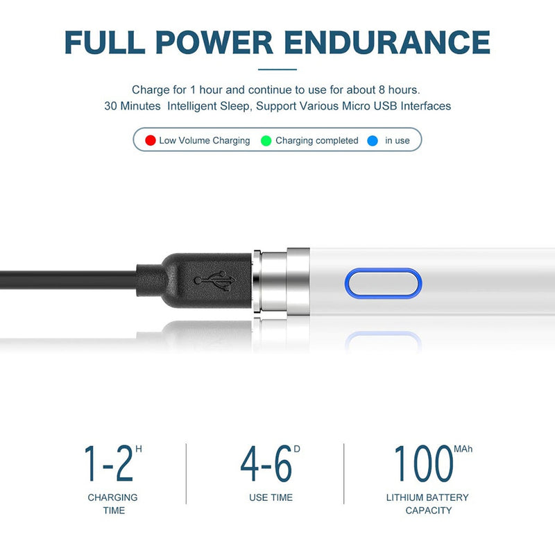 Lápiz táctil para tableta para Stylus Apple iPad Pro 10,5 12,9 11 9,7 Air 2 3 Mini 5 4 Smart Active Pen para Stylus Huawei Xiaomi Lenovo