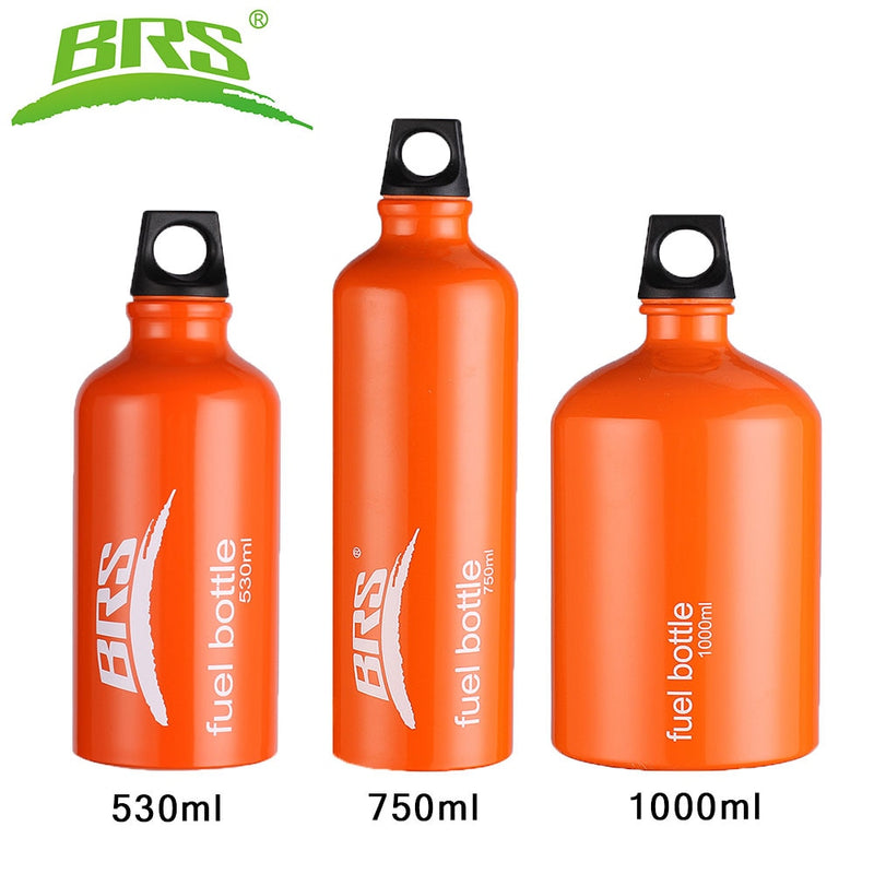 BRS Aluminum Oil Fuel Bottle Alcohol Gasoline Diesel Kerosene For Outdoor Picnic Oil-burning Camping Stove 530ml 750ml 1000ml