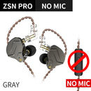 KZ ZSN Pro In Ear Auriculares Tecnología híbrida 1BA + 1DD HIFI Bass Metal Auriculares Sport Noise Cancelling Auriculares Monitor